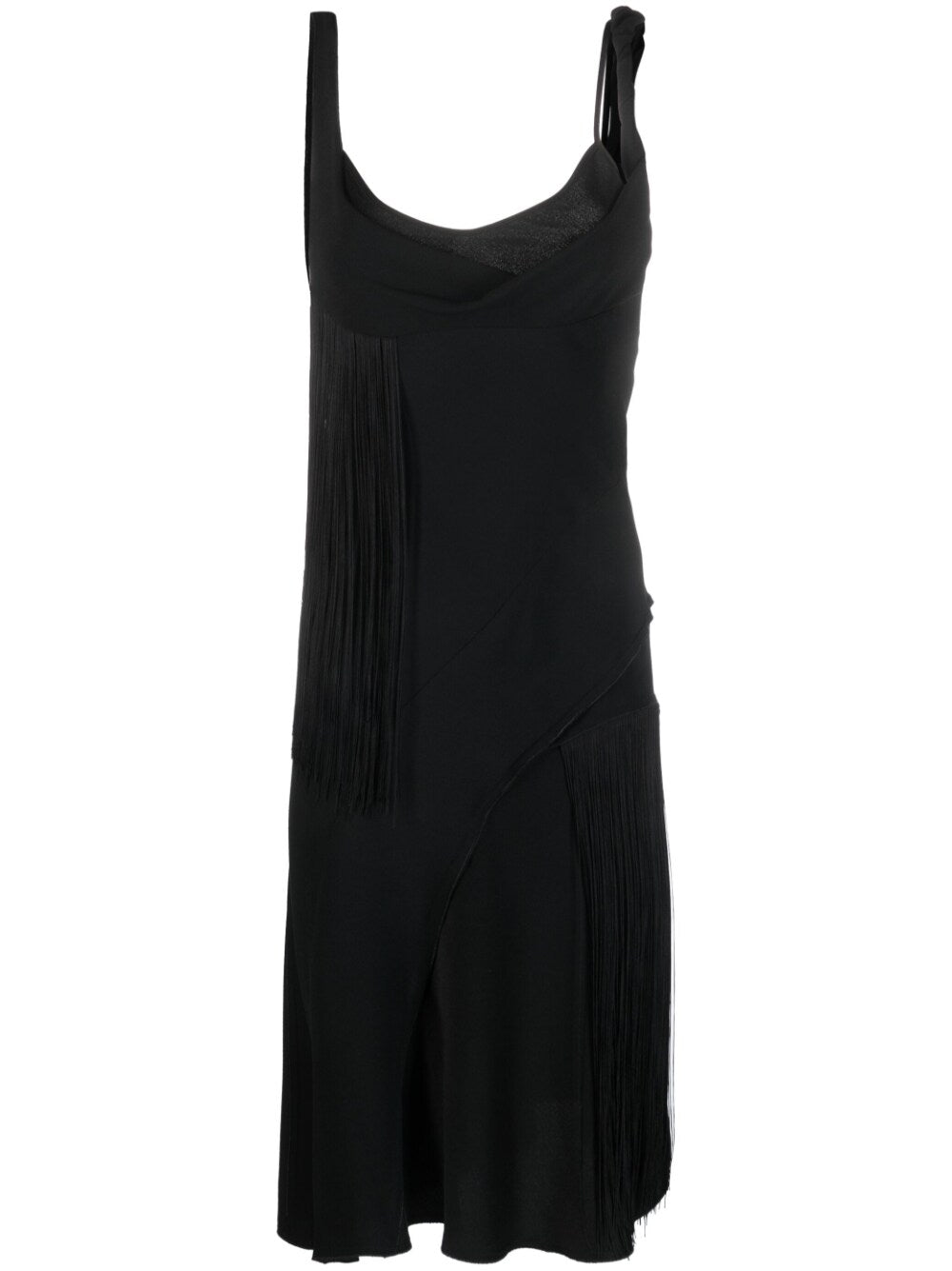Victoria Beckham Asymmetric fringe mini dress