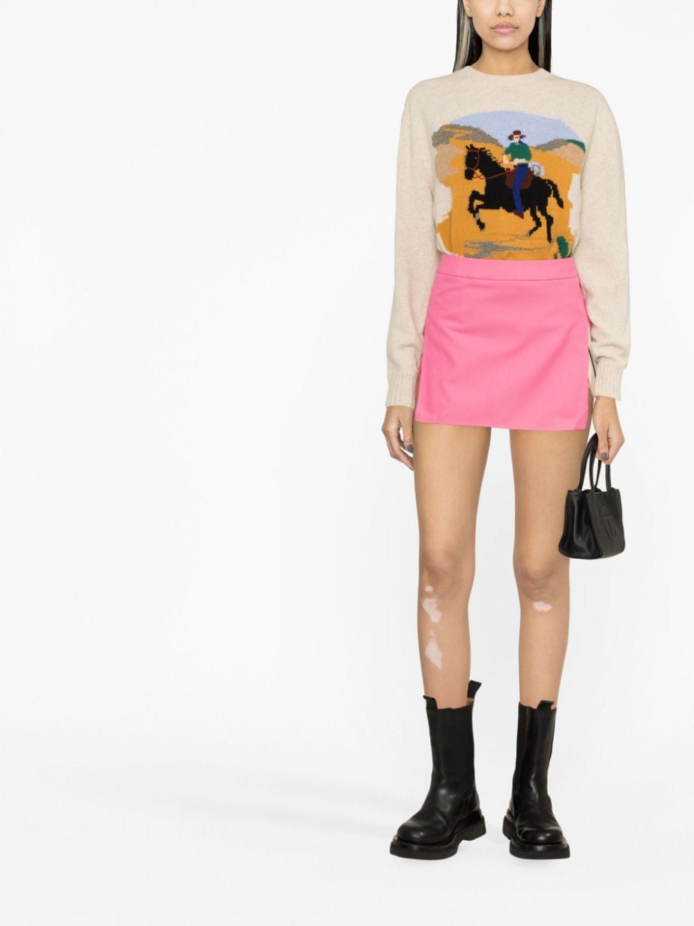 Palm Angels Cotton mini skirt