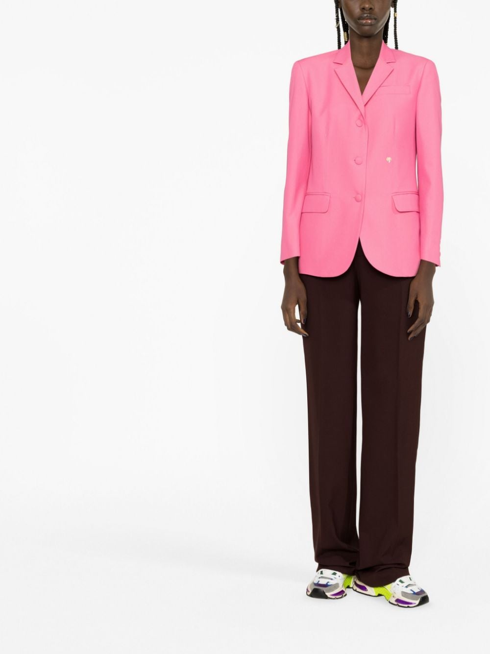 Palm Angels Cotton single-breasted blazer jacket