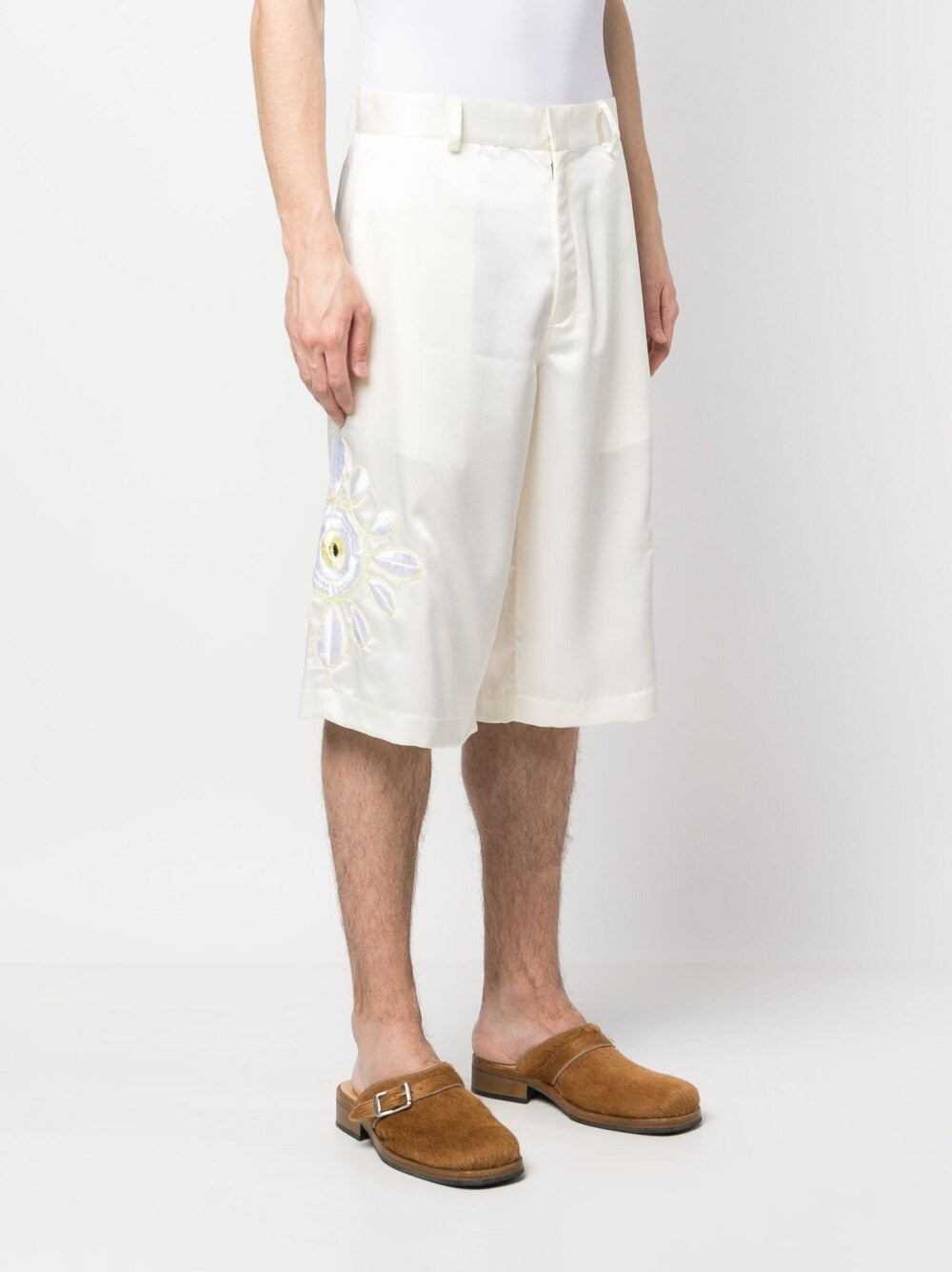 Bluemarble Embroidered flowers shorts