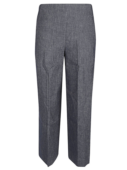 Via Masini 80 Straight leg linen blend trousers