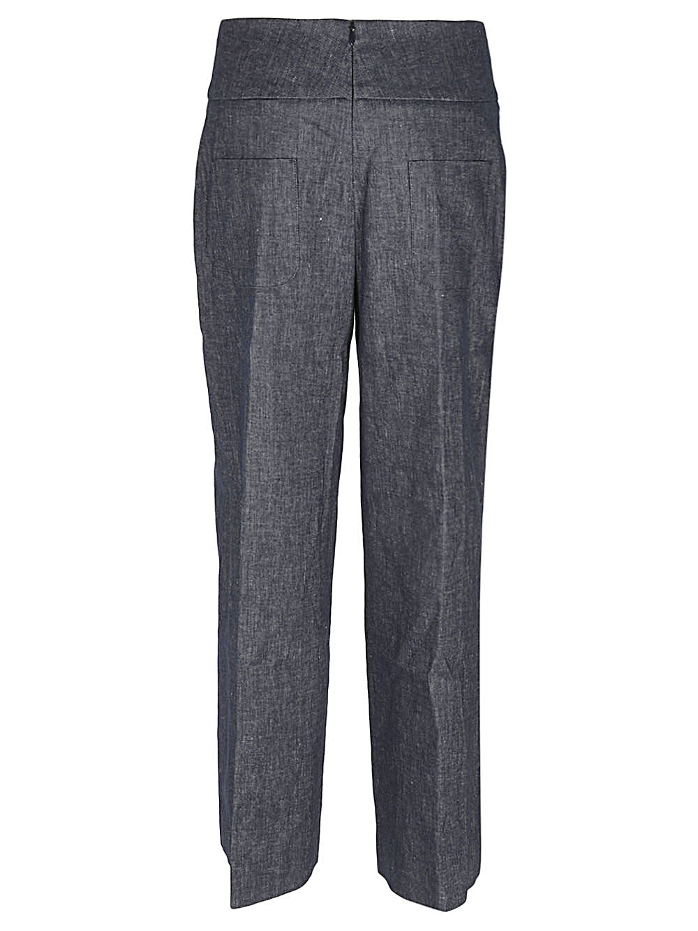 Via Masini 80 Straight leg linen blend trousers