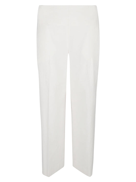 Via Masini 80 Straight leg linen blend trousers