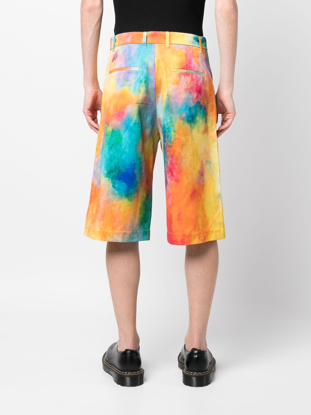 Études Ãtudes Tie-dye print cotton shorts