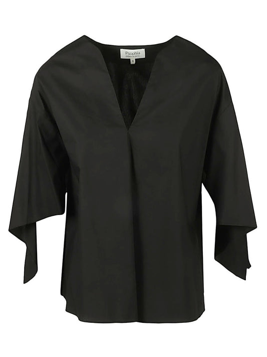 Psophia Cotton v-neck top