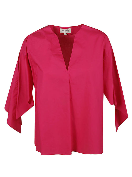 Psophia Cotton v-neck top