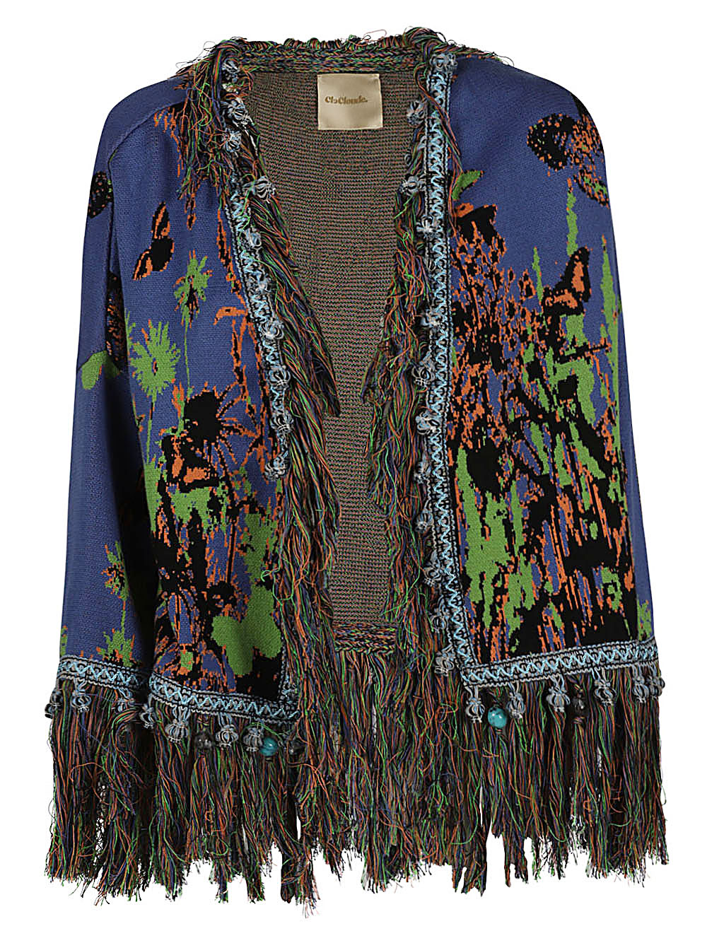 Clocloude Printed cotton cardigan