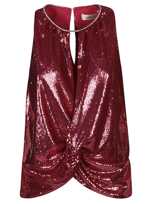 Dahlo Sequin cropped top