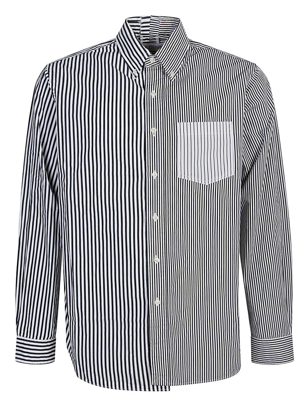 E.L.V. Denim Contrast striped cotton shirt