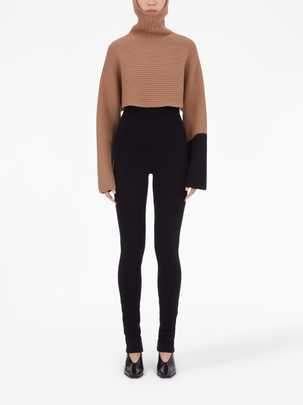 Ferragamo Cashmere cropped hoodie