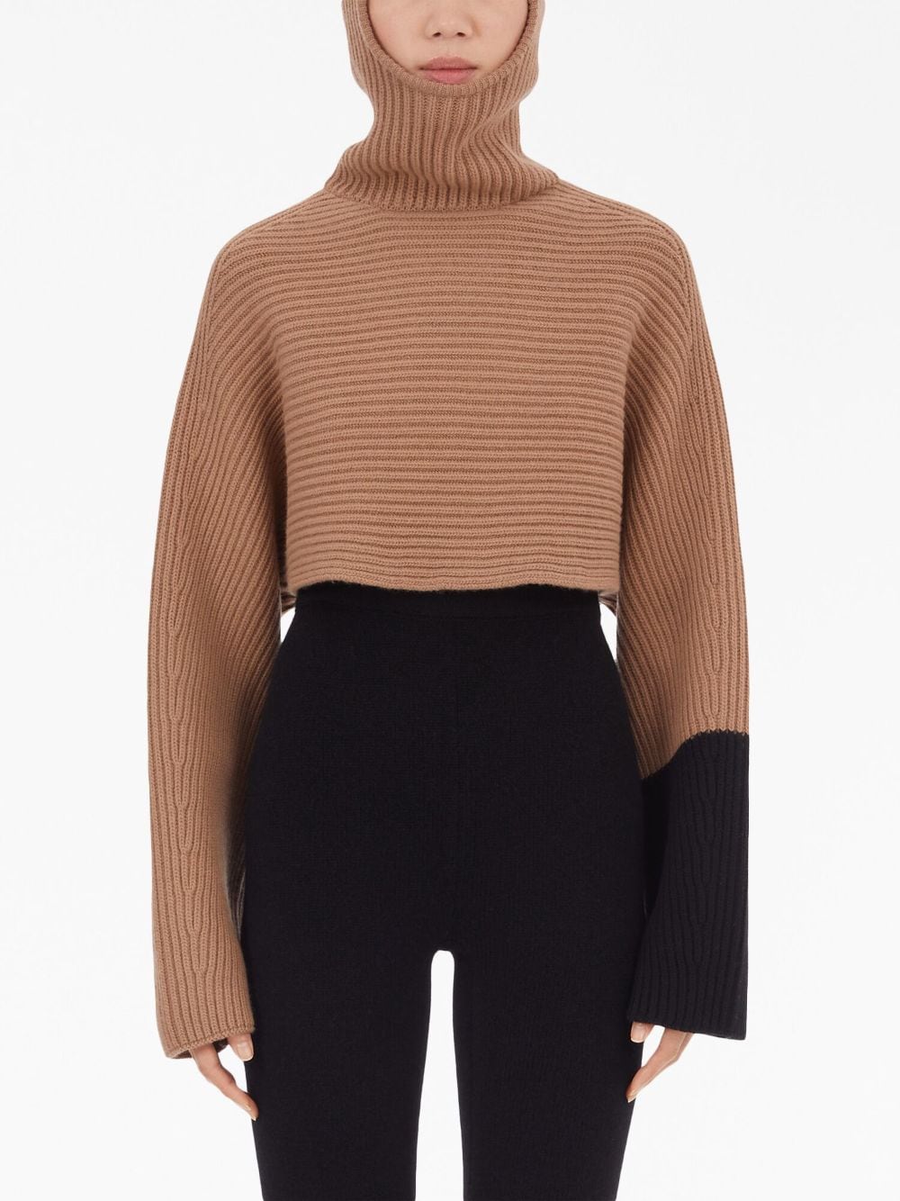Ferragamo Cashmere cropped hoodie