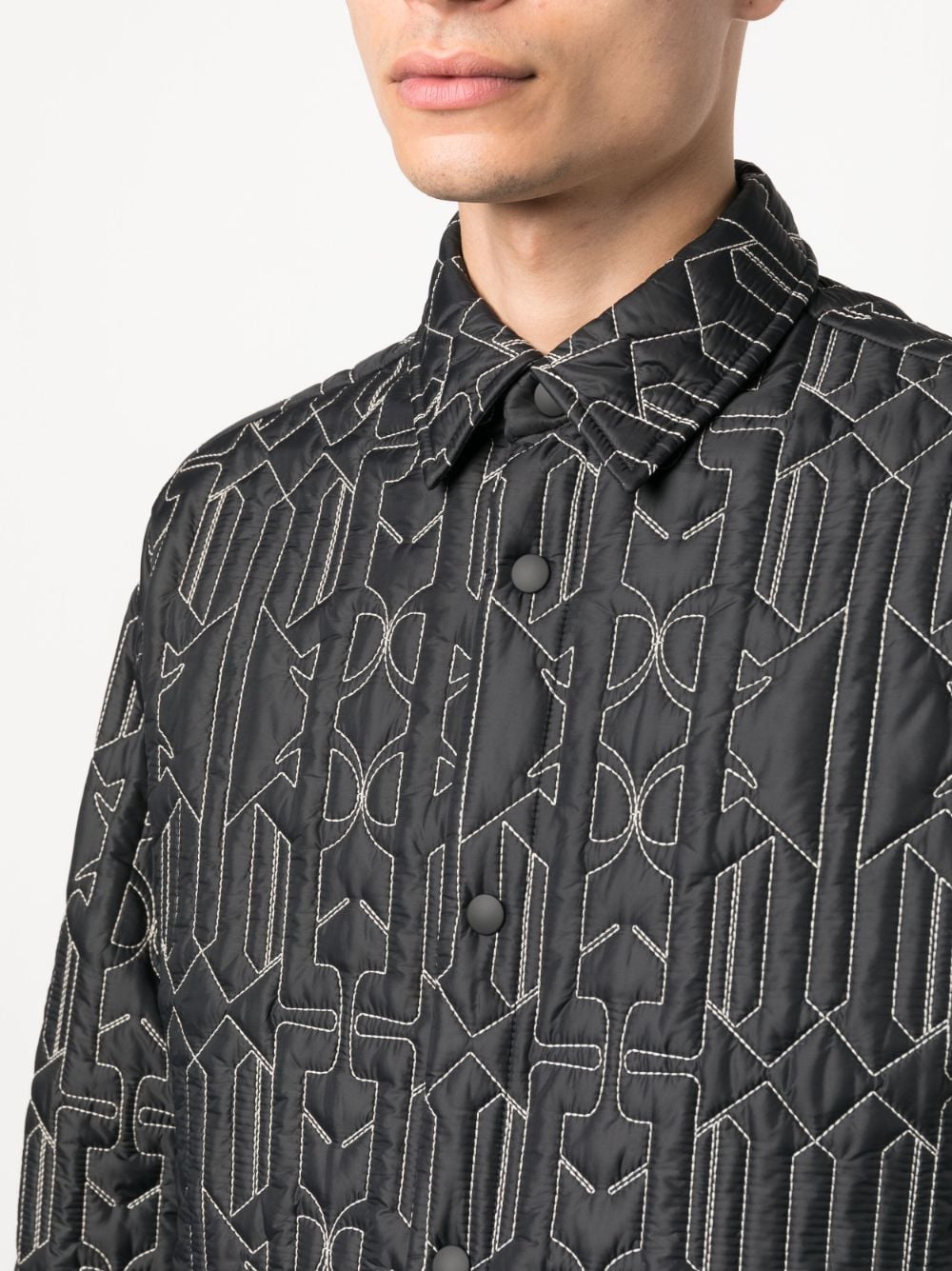 Palm Angels Monogram quilted overshirt
