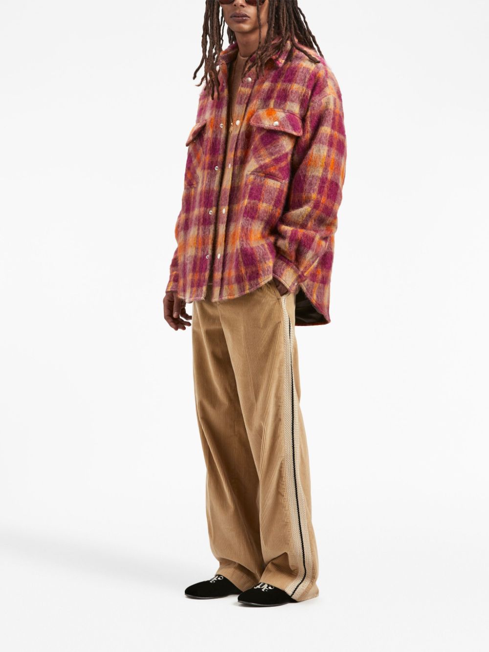 Palm Angels Checked wool overshirt