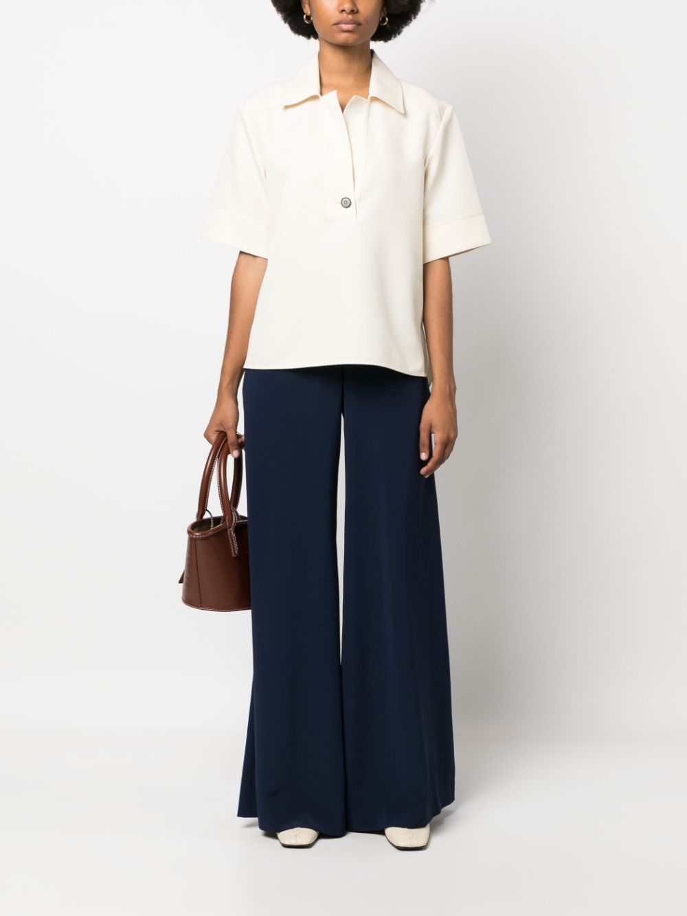 Gianluca Capannolo Satin wide leg trousers