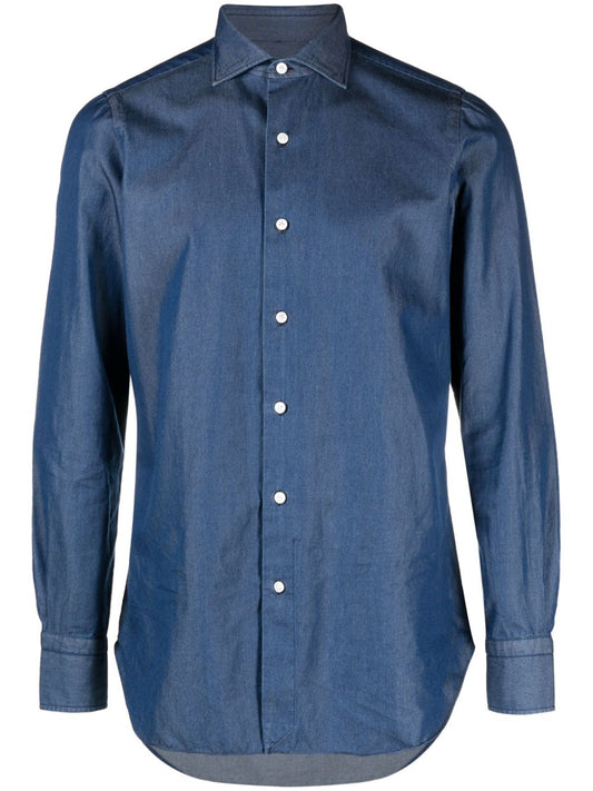 Finamore 1925 Napoli Regular fit denim shirt