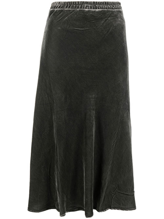 Gold Hawk Velvet long skirt