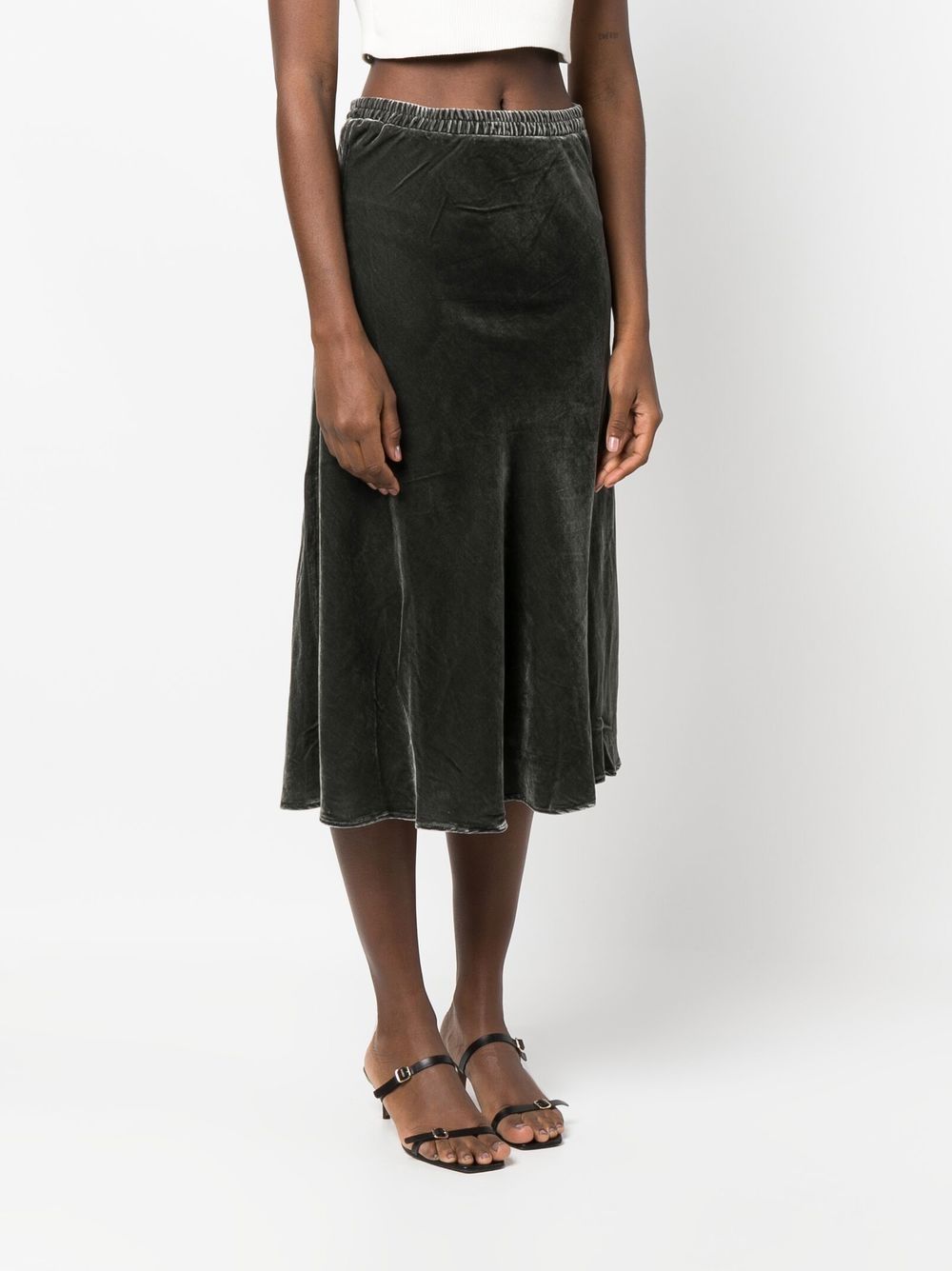 Gold Hawk Velvet long skirt