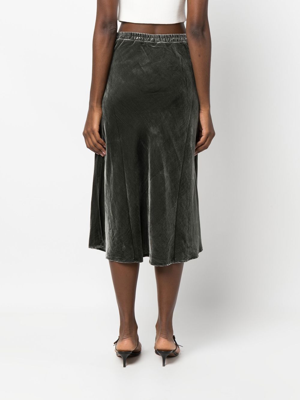 Gold Hawk Velvet long skirt
