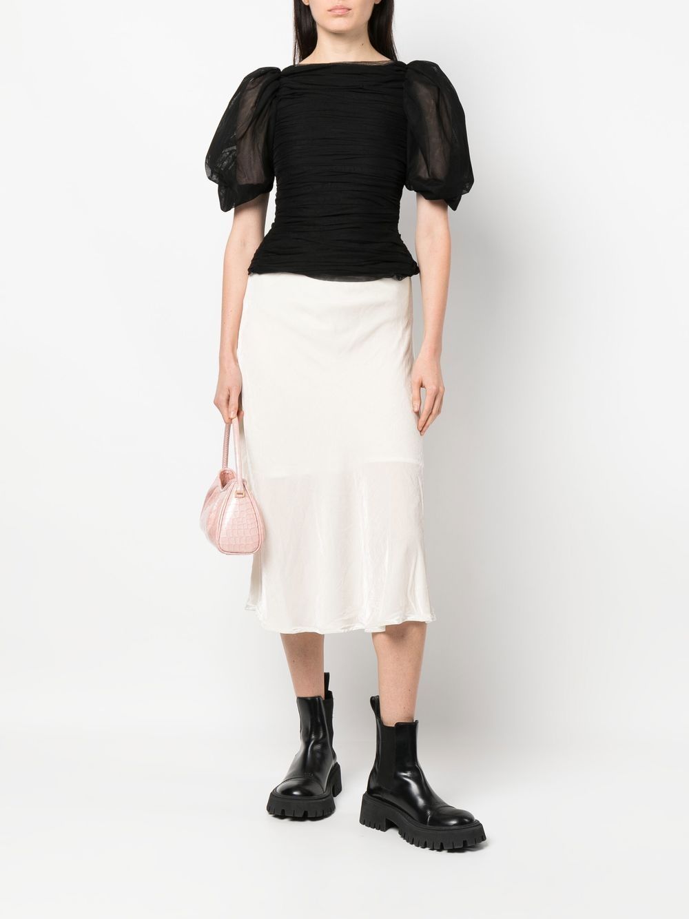 Gold Hawk Velvet long skirt