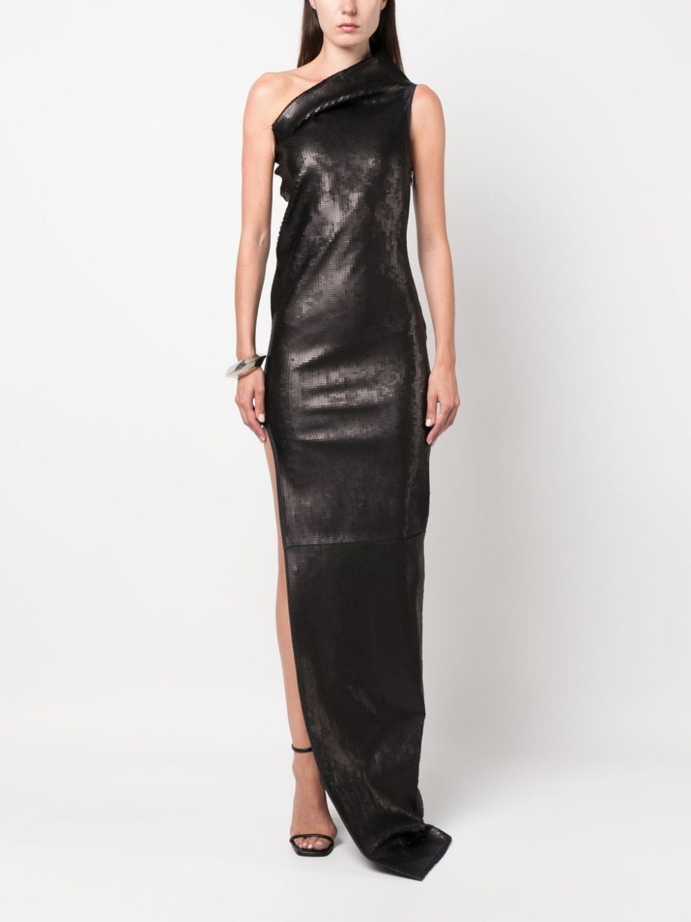 Rick Owens Embroidered denim long dress