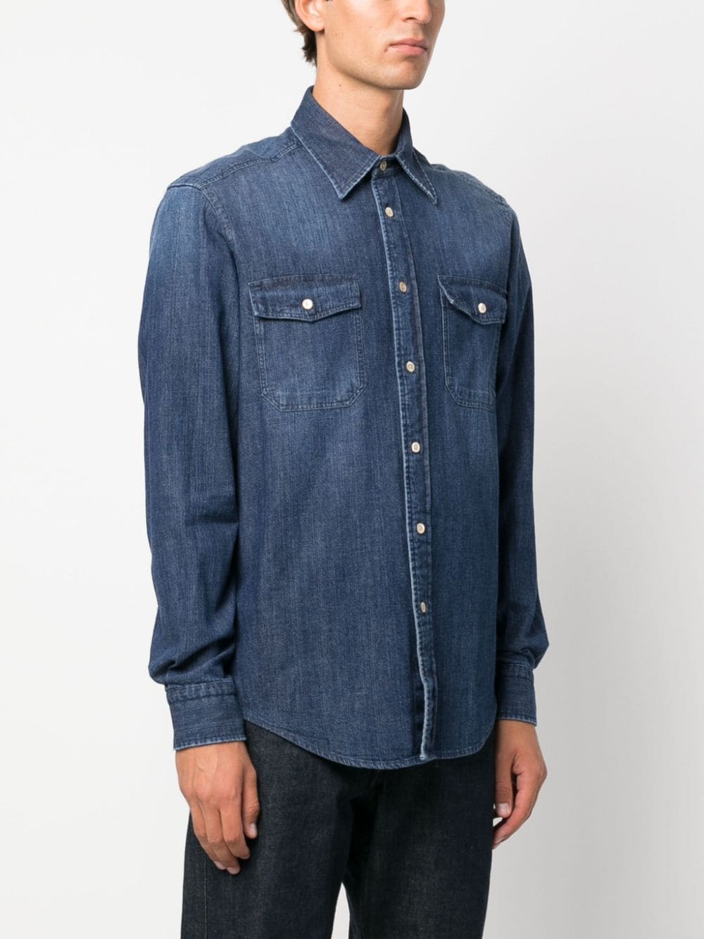 Boglioli Denim button-down shirt