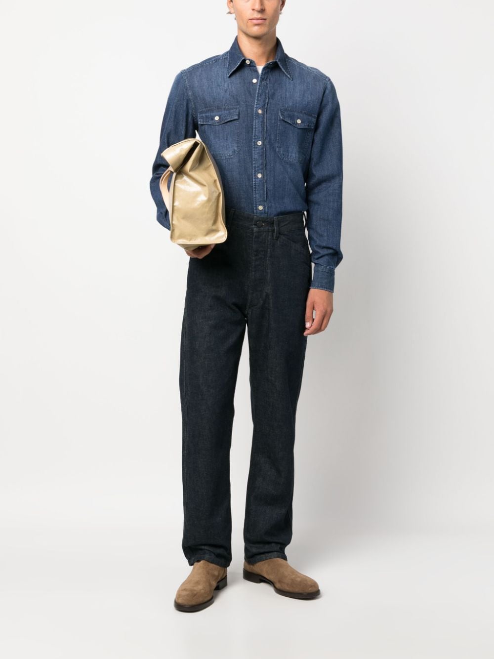 Boglioli Denim button-down shirt