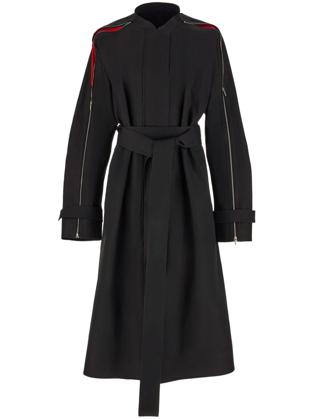 Ferragamo Zip-detail cotton belted trench coat