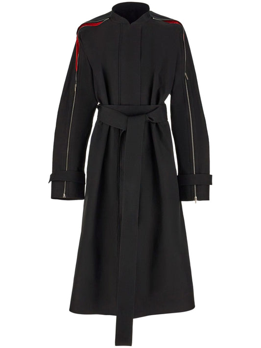 Ferragamo Zip-detail cotton belted trench coat