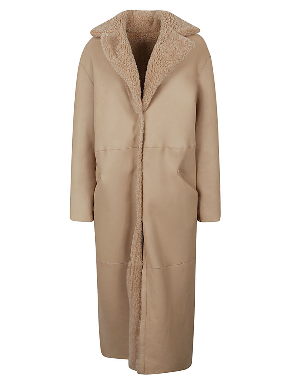 Enes Allegra leather long coat