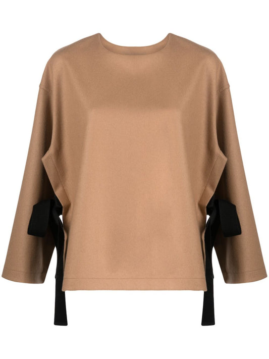 Erika Cavallini Semi-Couture Nara wool blend blouse