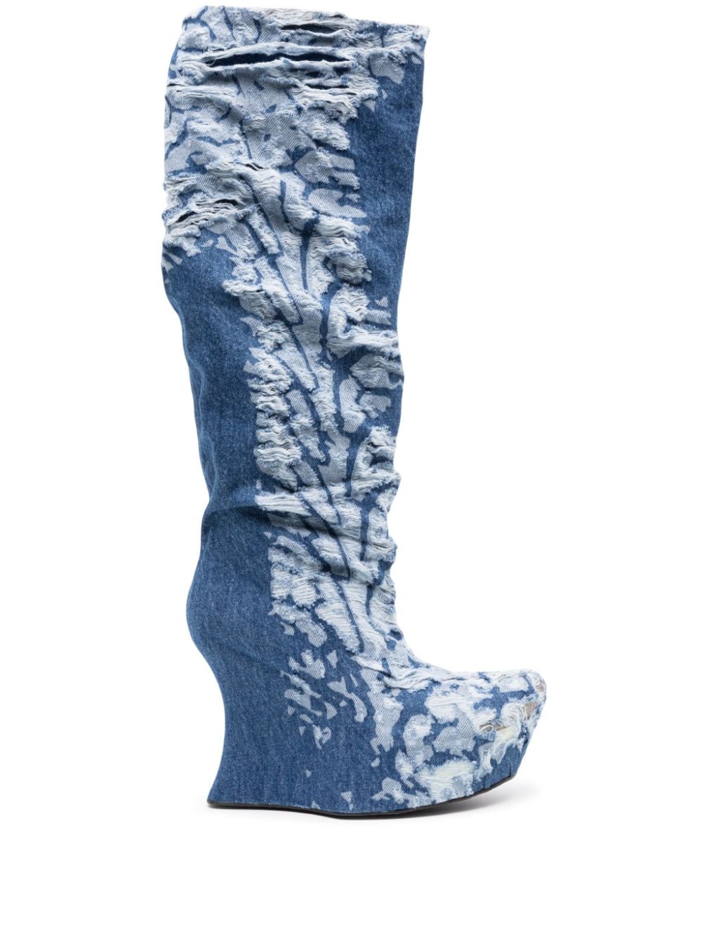 Masha Popova Boots with a worn-in denim effect
