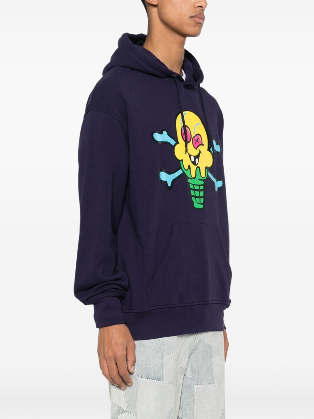 Icecream Cones&Bones printed hoodie