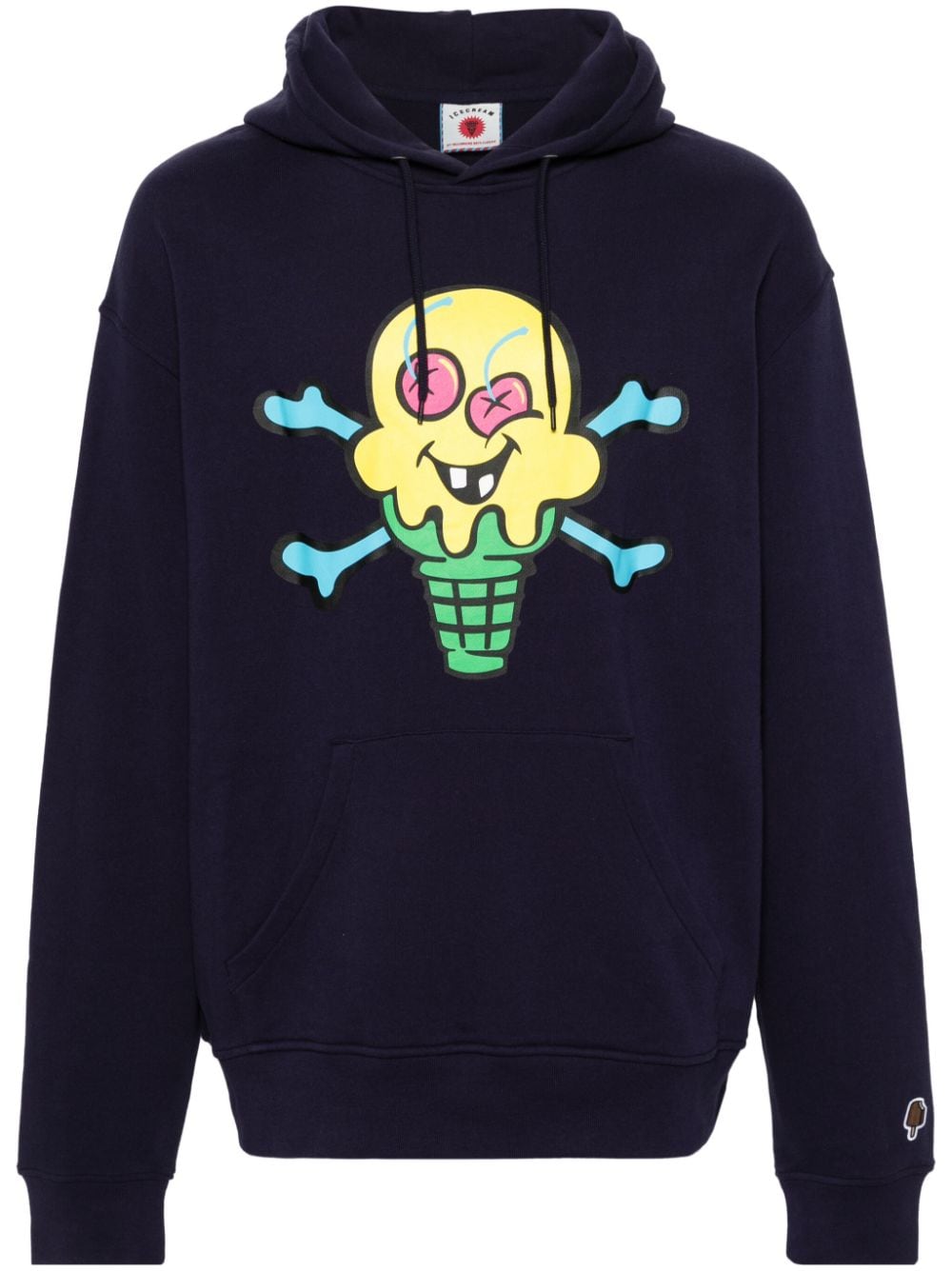 Icecream Cones&Bones printed hoodie