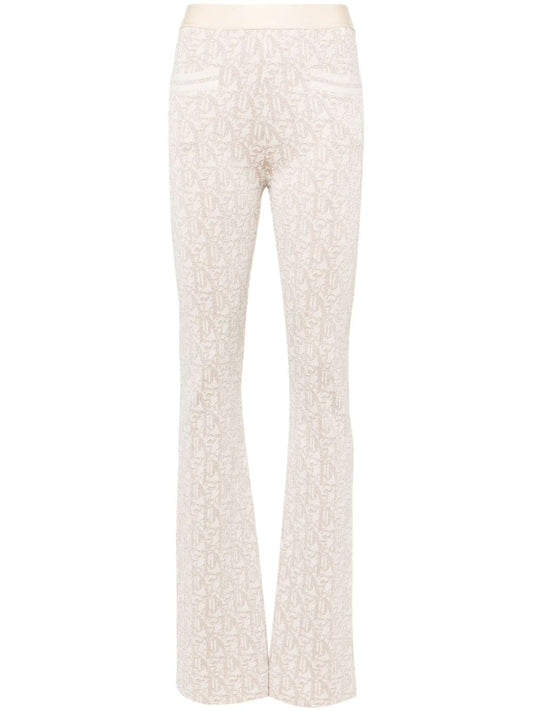 Palm Angels Monogram jacquard knit trousers