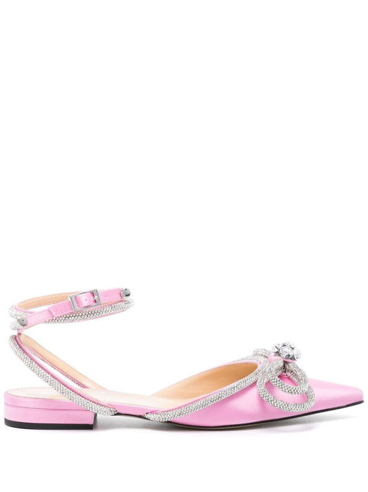 Mach & Mach PRE Double Bow Satin Flats