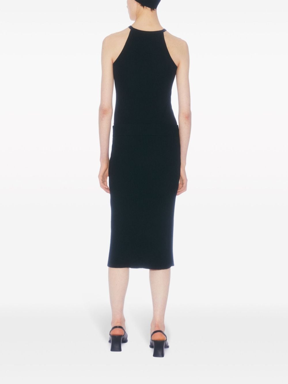 Filippa K Conscious Criteria page Cable knit asymmetrical skirt