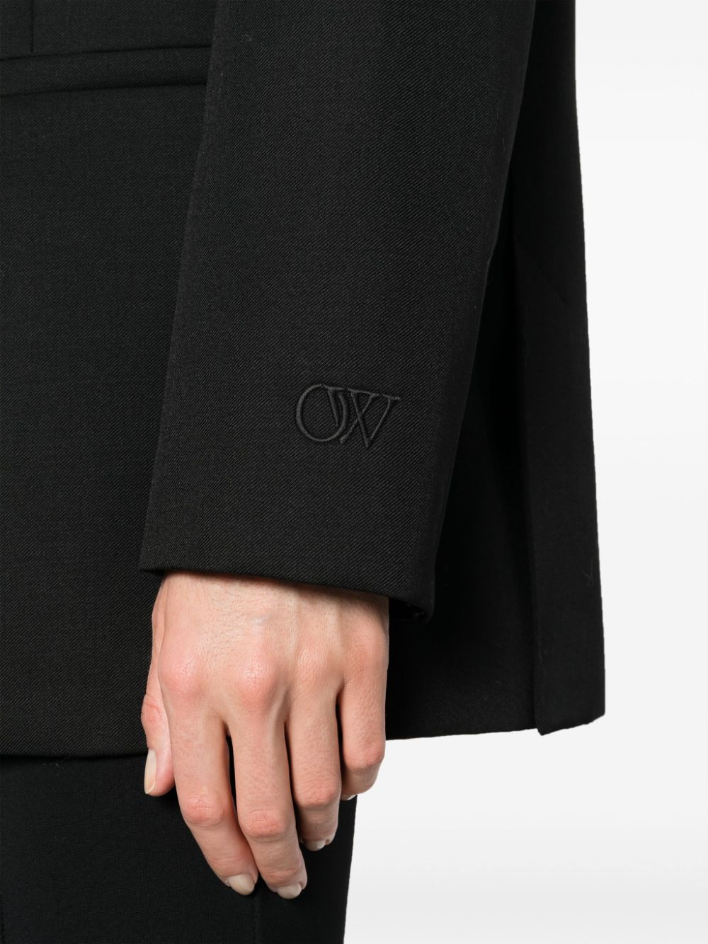 Off White single-breasted virgin-wool blazer