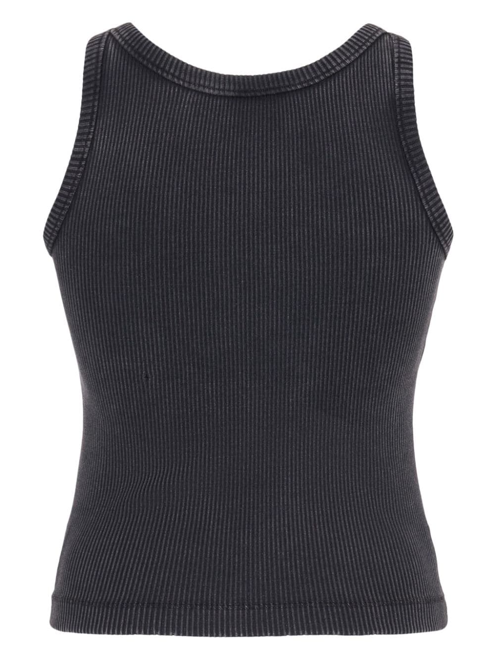 Alessandra Rich Logo ribbed cotton tank top
