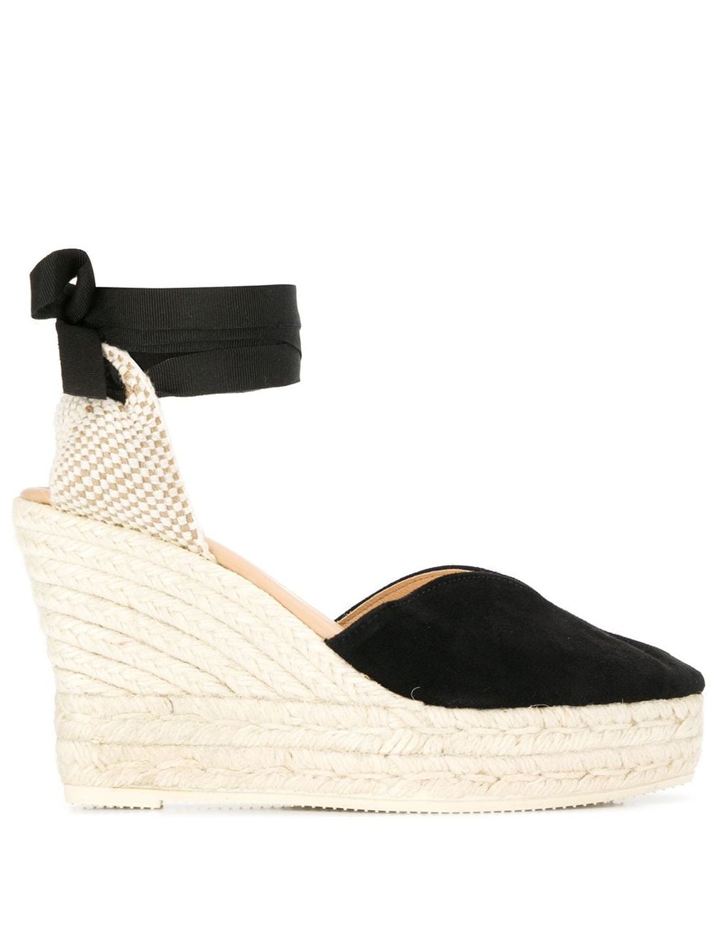 Manebí Manebi Hamptons Suede Heart-Shaped Wedge Espadrilles