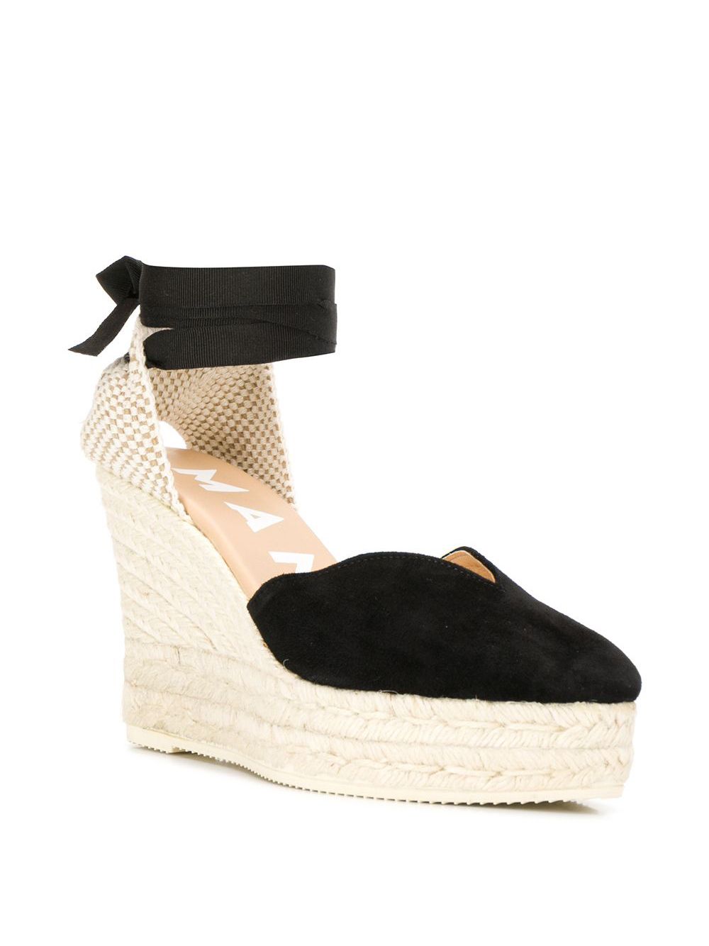 Manebí Manebi Hamptons Suede Heart-Shaped Wedge Espadrilles
