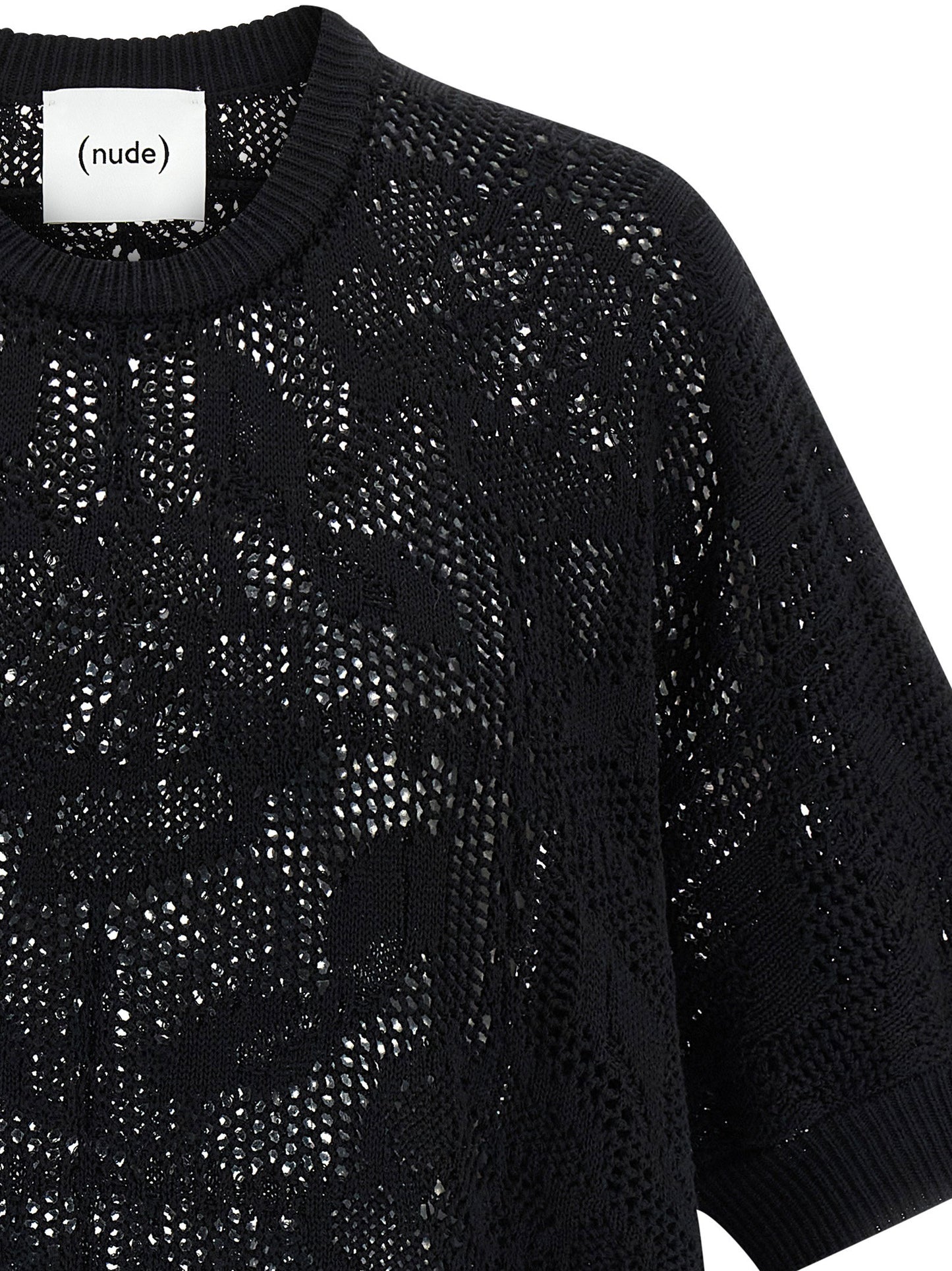 Nude Openwork Cotton Sweater