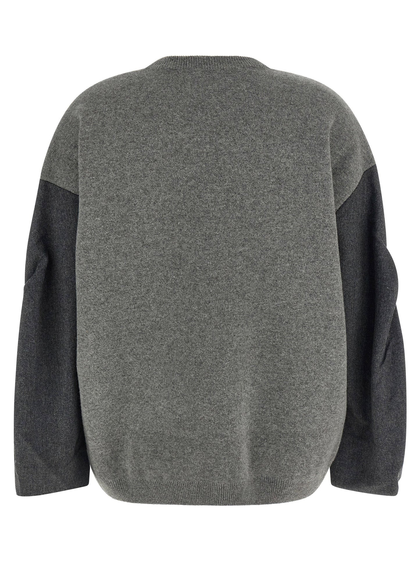 Nude Two-tone Sleeve Sweater