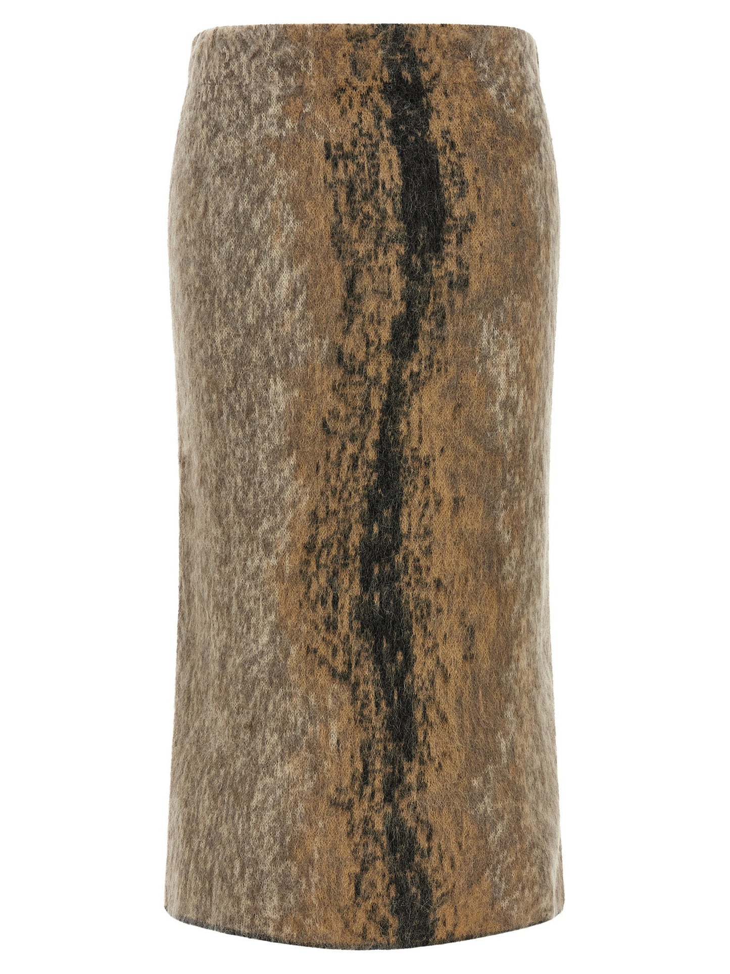 Nude Wool And Alpaca Skirt
