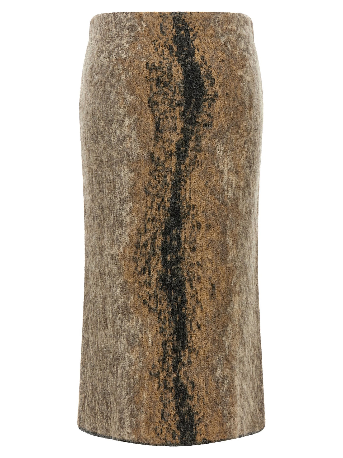 Nude Wool And Alpaca Skirt