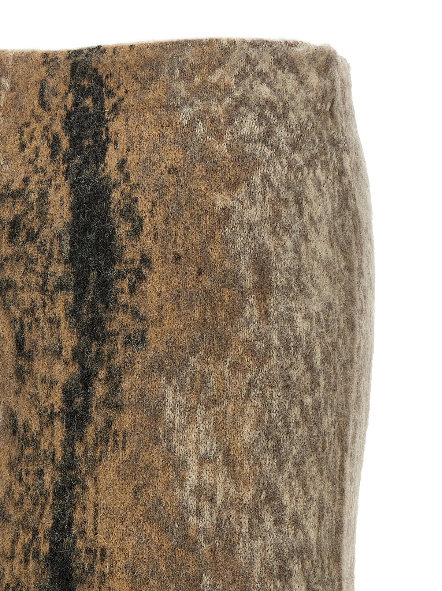 Nude Wool And Alpaca Skirt