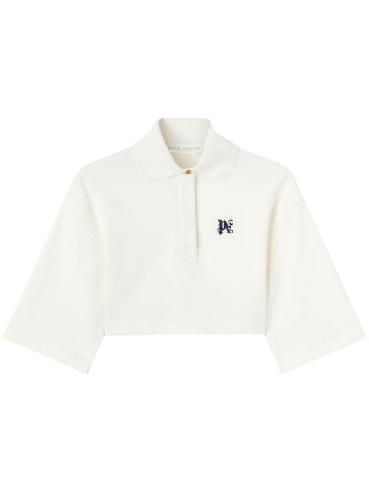 Palm Angels Monogram cropped polo shirt