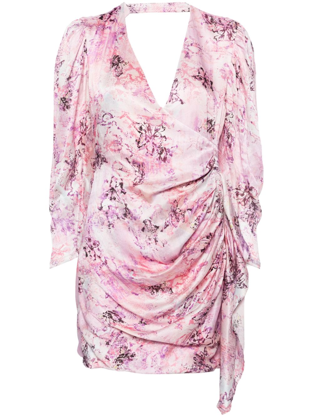 Iro Floral print silk short dress