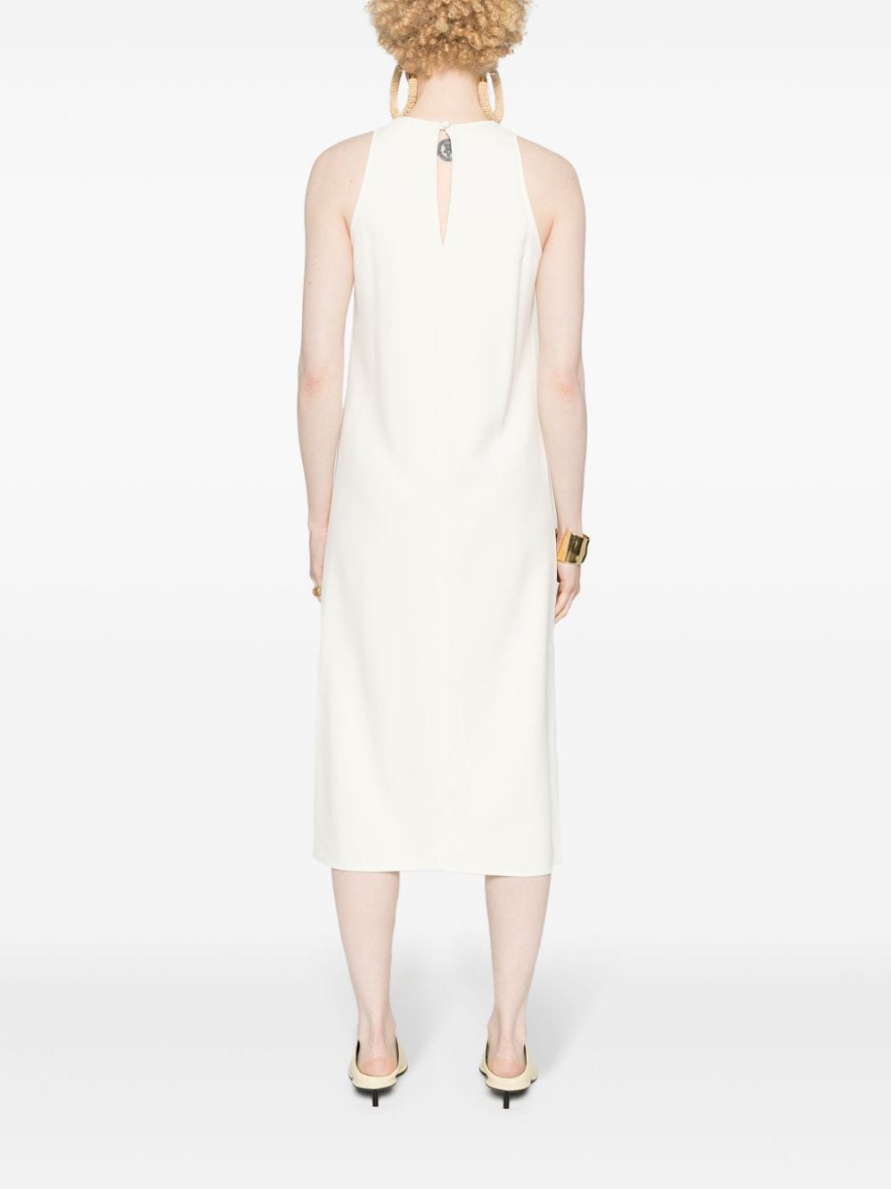 Erika Cavallini Semi-Couture Sleeveless midi dress