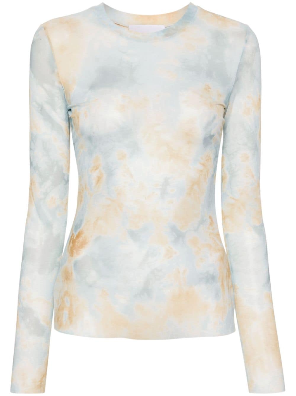 Erika Cavallini Semi-Couture Long sleeve printed t-shirt
