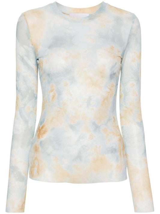 Erika Cavallini Semi-Couture Long sleeve printed t-shirt